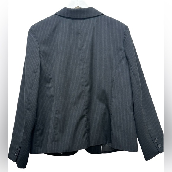 Worthington Stretch Black Pinstripe Blazer Suit Jacket Women's Size 18 W Office - Picture 4 of 6